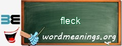 WordMeaning blackboard for fleck